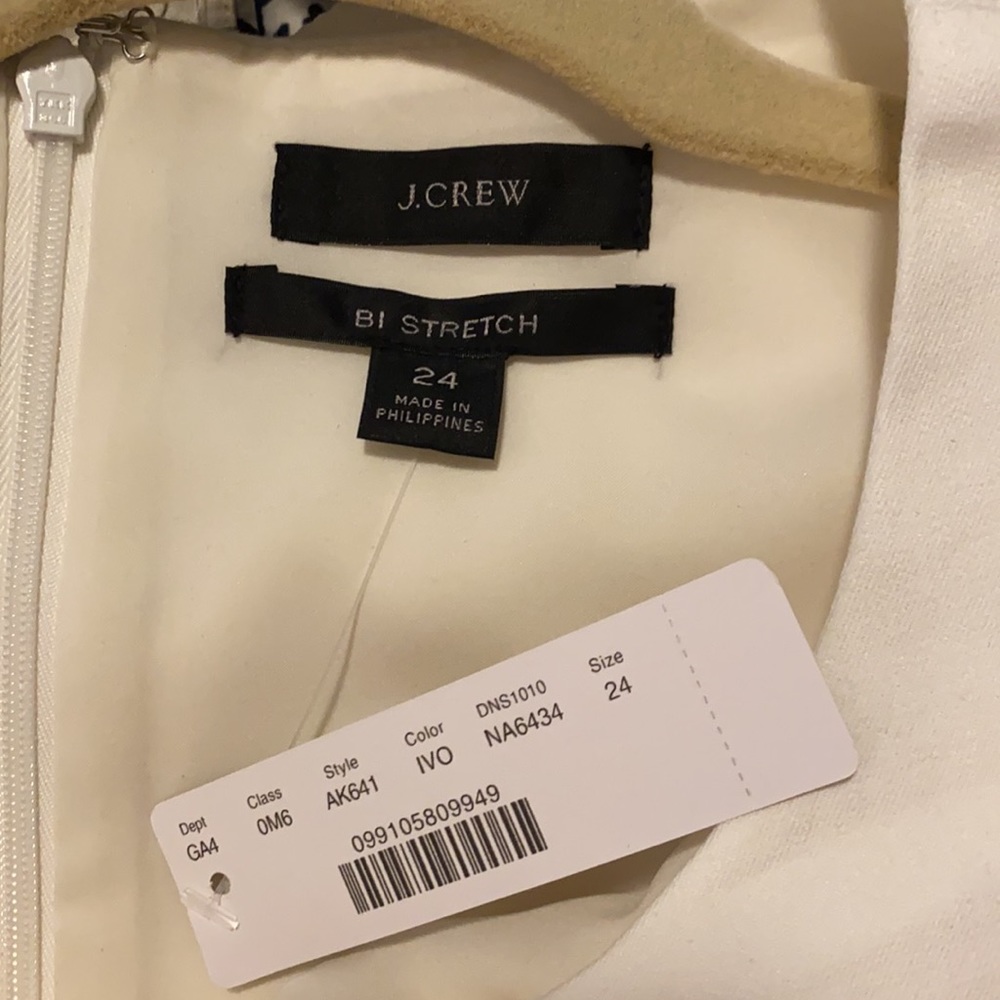 J. Crew Cream Sleeveless Layered Sheath Dress - Picture 2 of 8